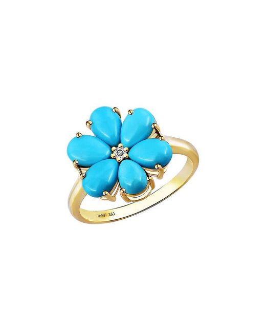 Kai Fine Jewelry Blue 14K 2.22 Ct. Tw. Diamond & Cocktail Ring