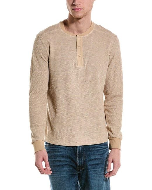 Joe s Jeans Tate Henley Shirt in Natural for Men Lyst