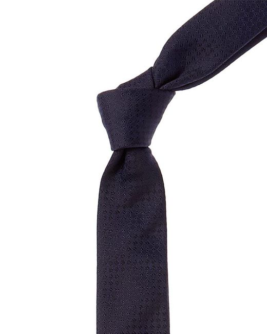 Givenchy Blue Navy Micro Design Silk Tie for men