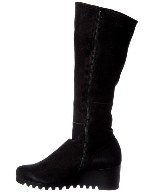 Arche Black Larata Leather Knee-High Boot