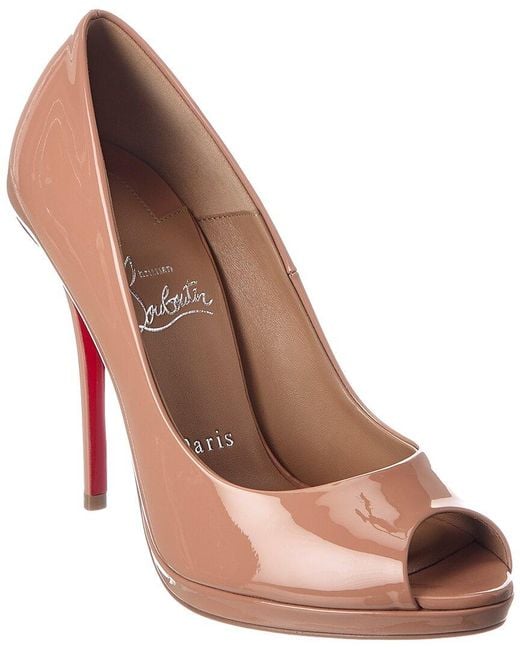Christian Louboutin Brown Lady Z 120 Patent Pump