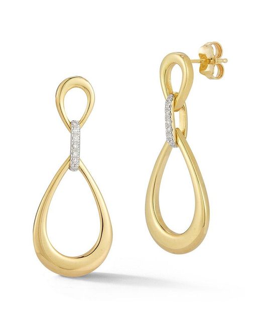 Reiss Metallic 14K 0.14 Ct. Tw. Diamond Earrings