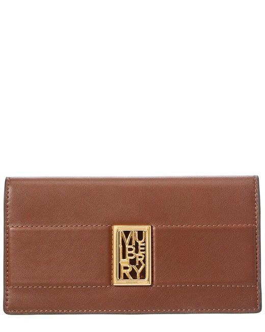 Mulberry Brown Sadie Leather Continental Wallet