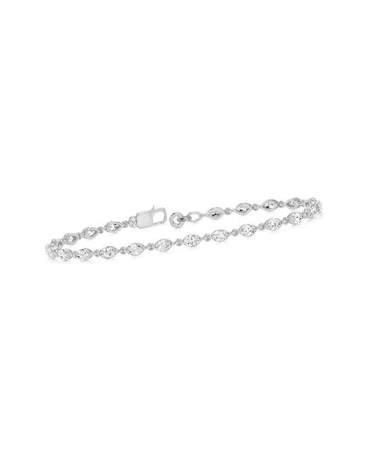 Lab Grown Diamonds White 14K 3.22 Ct. Tw. Lab-Grown Diamond Tennis Bracelet