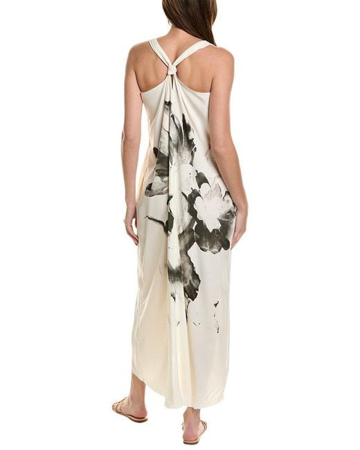 Go> By Go Silk Natural Go> By Gosilk Tied Up In Knots Midi Dress