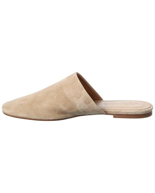 Aeyde White Rega Suede Mule