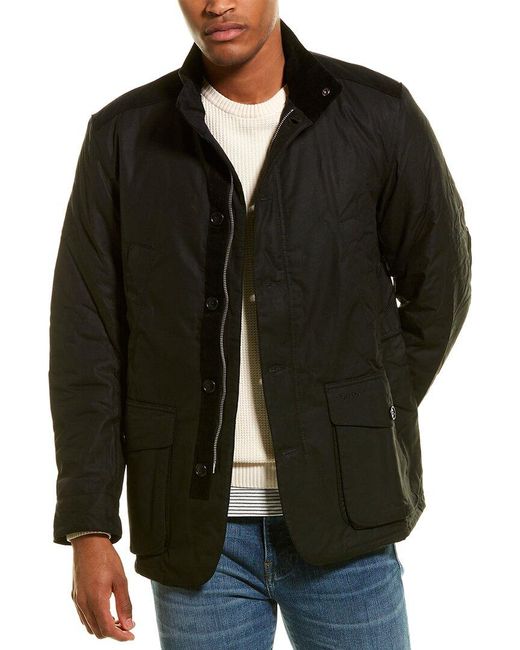 Barbour Kyle Waxed Jacket in Black for Men | Lyst