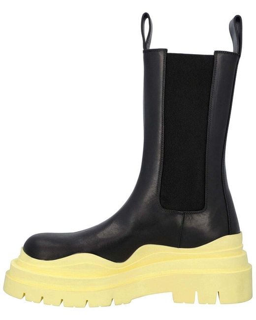 Bottega Veneta Black Calfskin Tire Chelsea Boot (Authentic Pre-Loved)