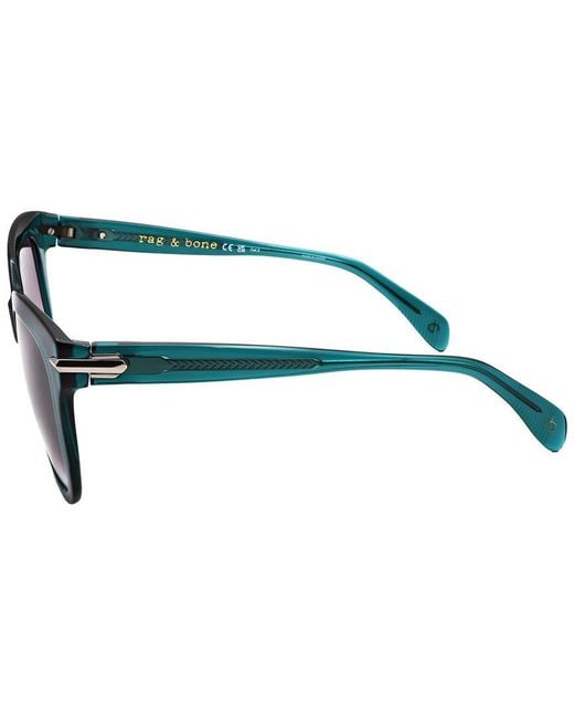 Rag & Bone Blue Rnb1088 55Mm Sunglasses