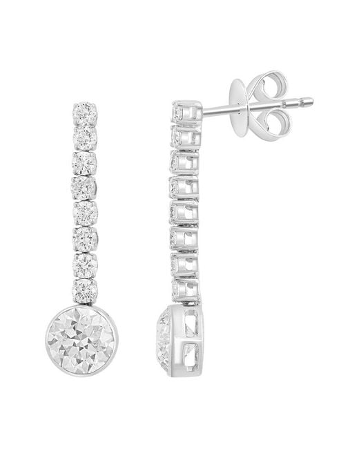 Effy Fine Jewelry White 14K 2.68 Ct. Tw. Lab-Grown Diamond Earrings
