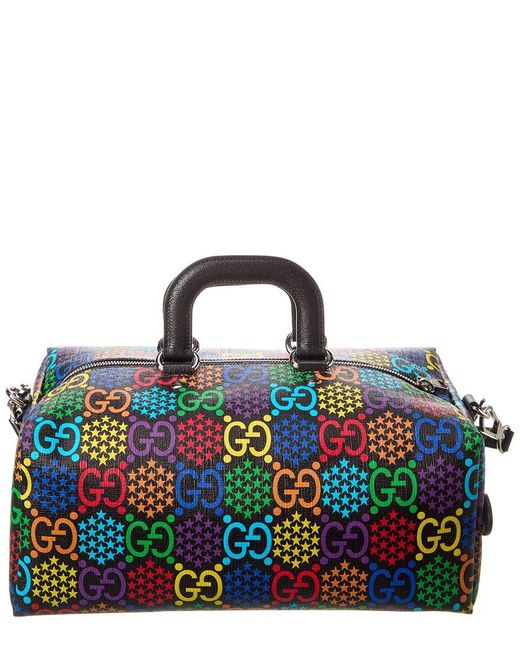 Gucci Black GG Psychedelic Canvas & Leather Backpack