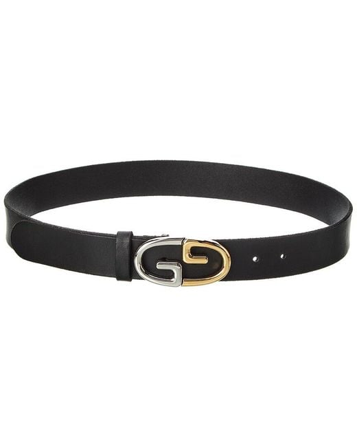 Gucci Black GG Buckle Leather Belt for men