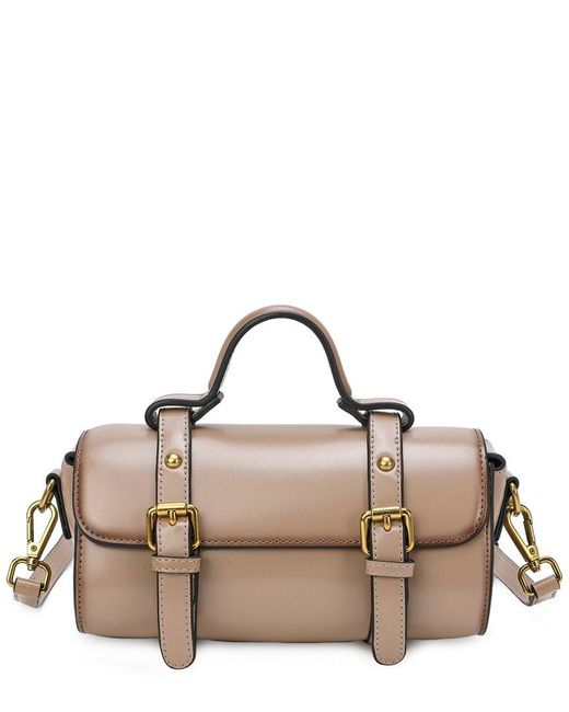 Tiffany & Fred Paris Brown Leather Crossbody