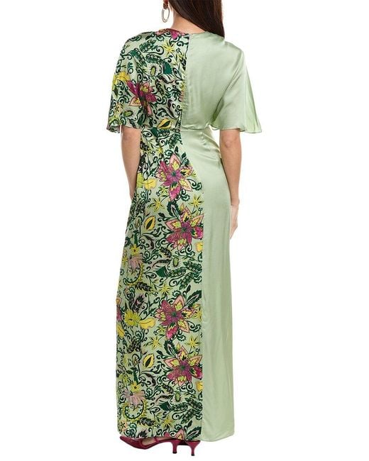 Diane von Furstenberg Green Hattie Maxi Dress