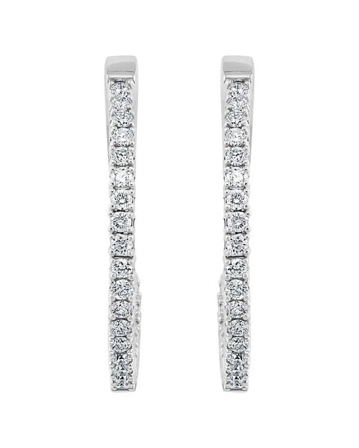 Effy Fine Jewelry Metallic 14K 1.12 Ct. Tw. Diamond Earrings