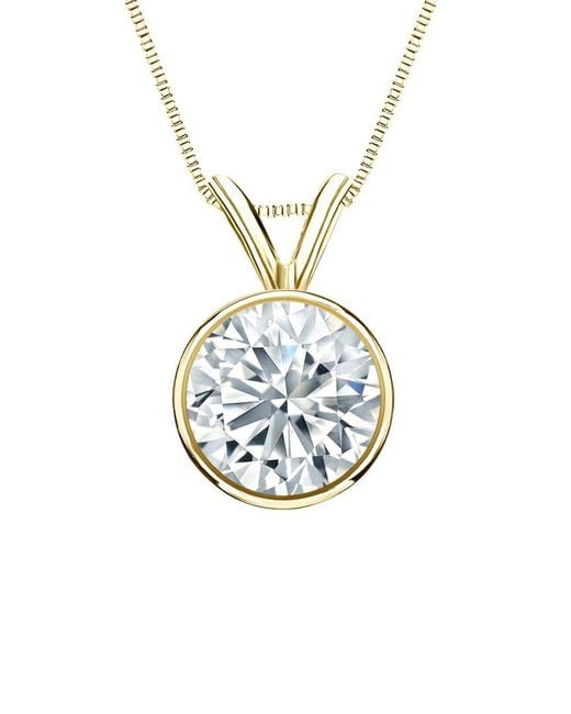 Sabrina Designs Lab Grown Diamonds Metallic 14K 2.50 Ct. Tw. Lab-Grown Diamond Solitaire Necklace