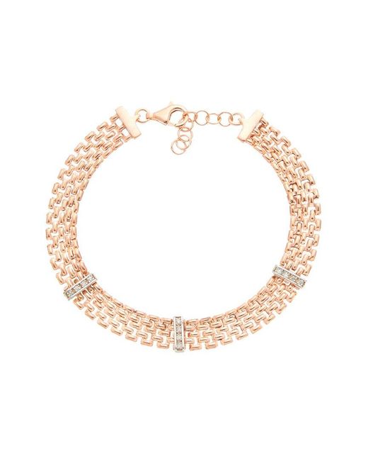 Meshmerise White 0.15 Ct. Tw. Diamond 18K Over Bangle Bracelet