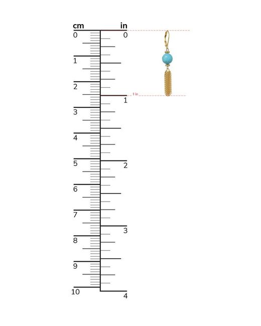 Rachel Reinhardt Jewelry Blue 14k Plated Turquoise Fringe Earrings