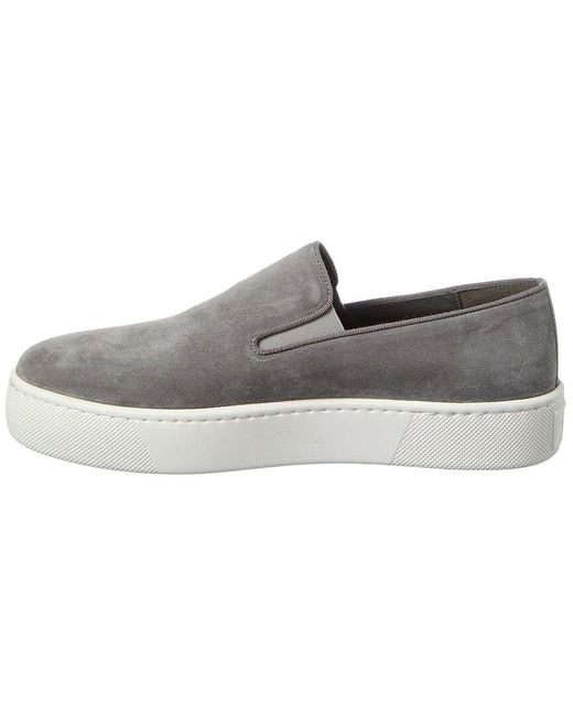 Christian Louboutin Gray Boatissimo Suede Slip-On Sneaker for men