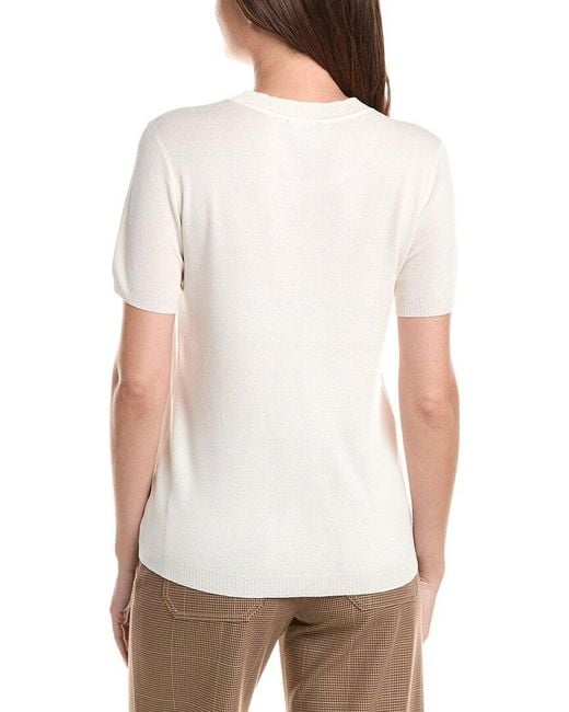 Jones New York White Icon Crew Neck T-Shirt