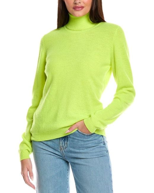 Brodie Cashmere Green Roll Neck Cashmere Sweater