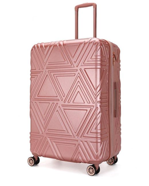 Badgley Mischka Pink Contour 3-pc. Expandable Hard Spinner luggage Set