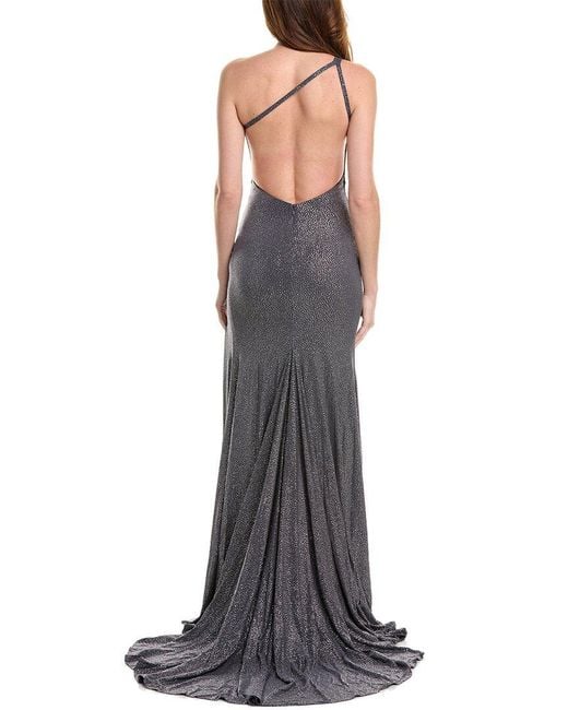 Jovani Blue One-Shoulder Gown