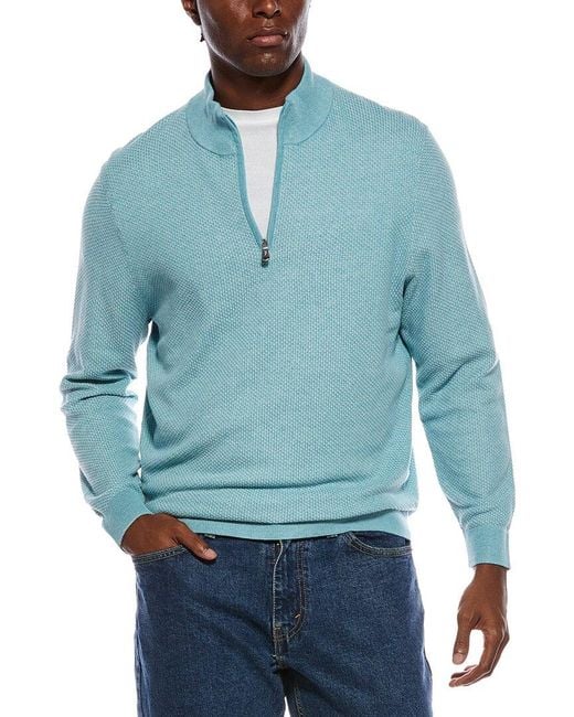 Tommy Bahama Blue New Coolside Legend 1/4-Zip Pullover for men