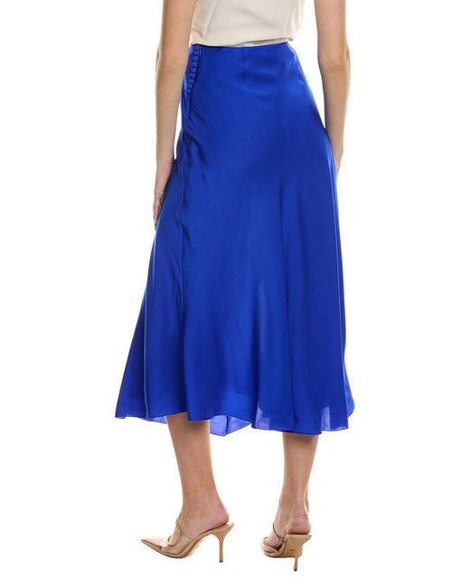 Nicholas Blue Kimberly Silk-blend Bias Skirt