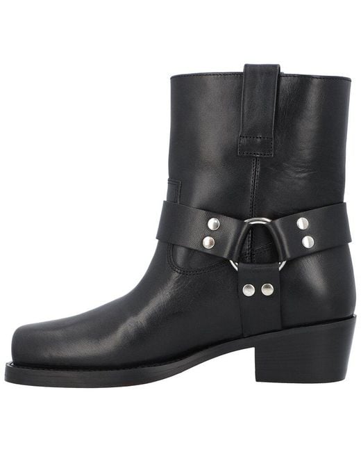 Paris Texas Black Roxy Ankle Leather Boot