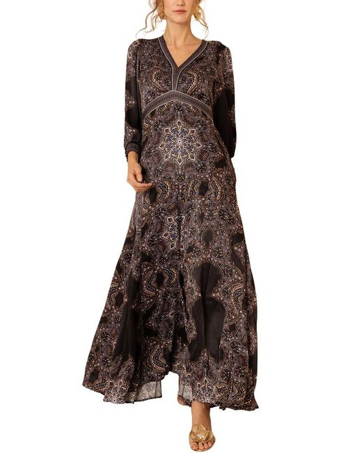 Hale Bob Brown Belen Maxi Dress
