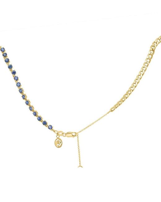 Effy Fine Jewelry Metallic 14k 6.64 Ct. Tw. Diamond & Sapphire Necklace