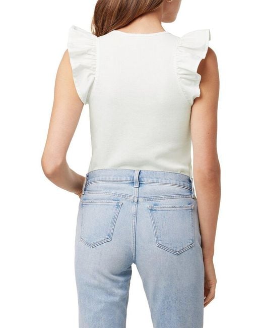 Joe's Jeans Blue Melinda Flutter Sleeve Tank