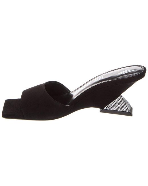 The Attico Black Cheope Suede Mule