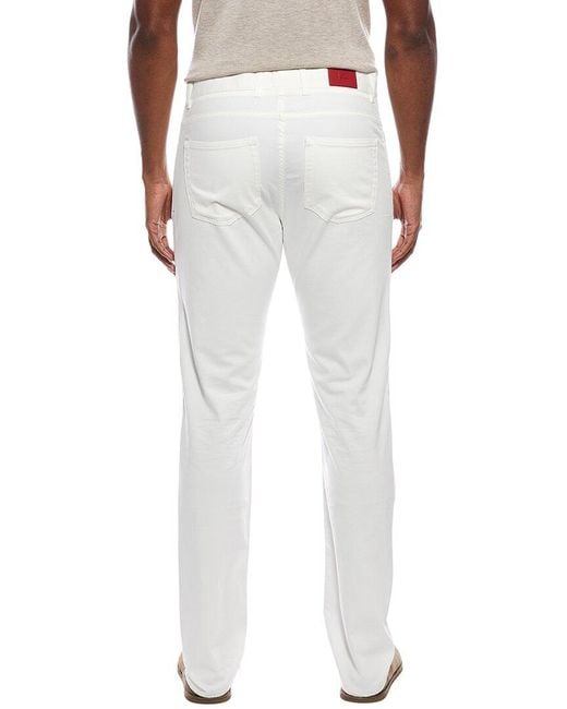 Isaia White Denim Trouser for men