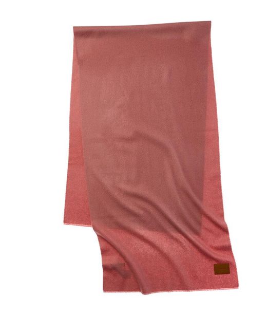 Vince Red Double-Face Solid Leather-Trim Wool & Cashmere-Blend Scarf