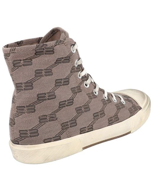 Balenciaga Natural Paris Monogram High Top Sneaker for men