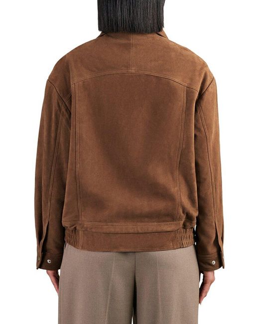 Reiss Brown Kiara Suede Jacket