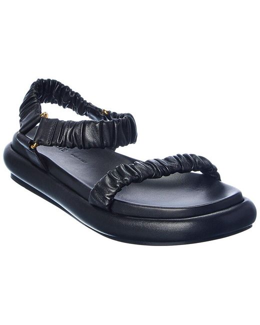 Khaite Black Puglia Leather Sandal