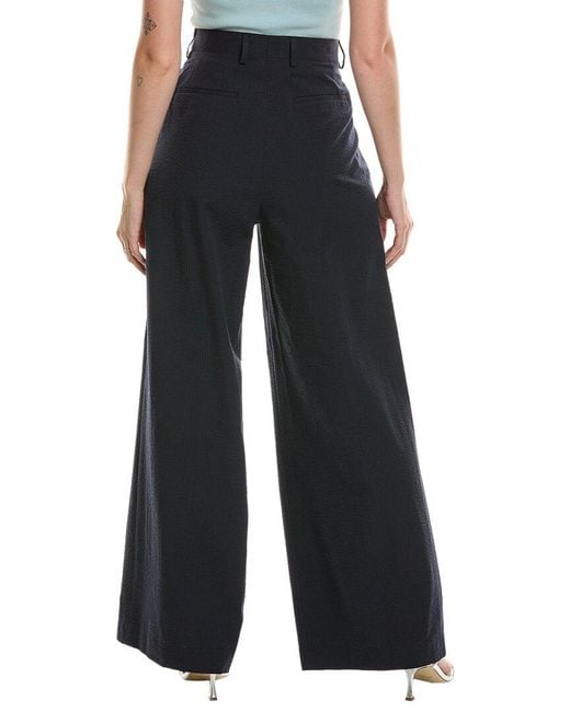 Officine Generale Black Elia Seersucker Pant