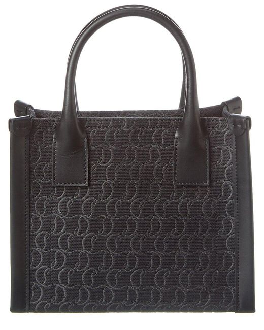 Christian Louboutin Black By My Side Canvas & Leather Tote