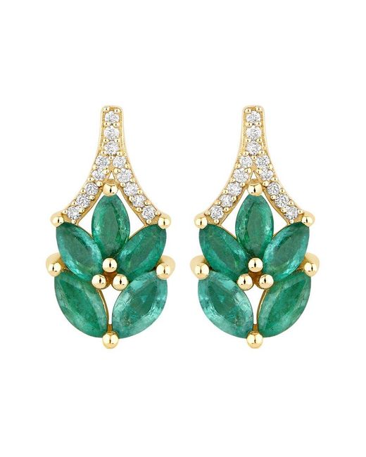 Diana M. Jewels Fine Jewelry 14k 0.91 Ct. Tw. Diamond Emerald