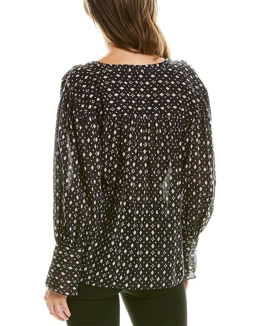 Garrie B Black Gauze Top