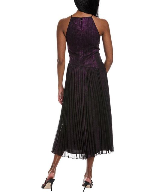 Halston Heritage Black Serenity Midi Dress