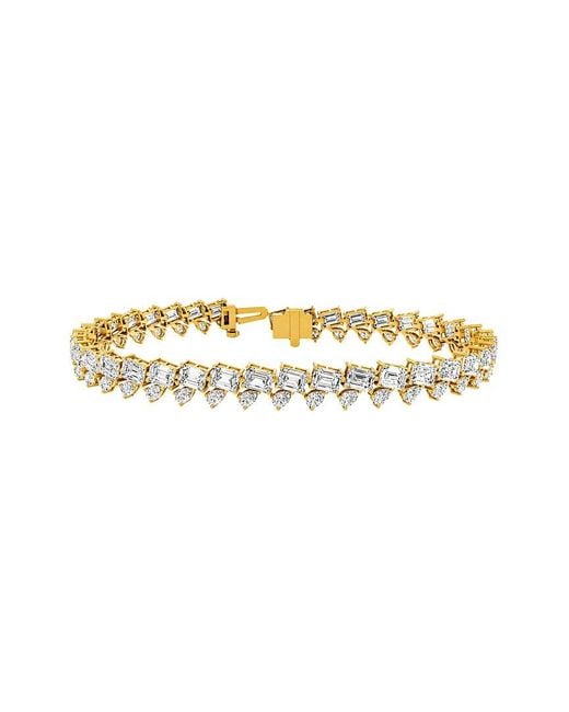 Lab Grown Diamonds Metallic 14K 10.64 Ct. Tw. Lab-Grown Diamond Tennis Bracelet