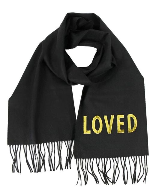 Gucci Black Silk & Cashmere-Blend Scarf