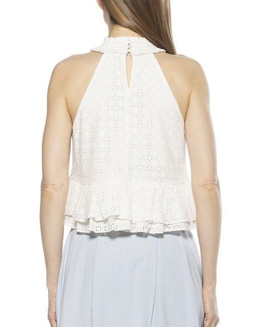 Alexia Admor White Roth Top