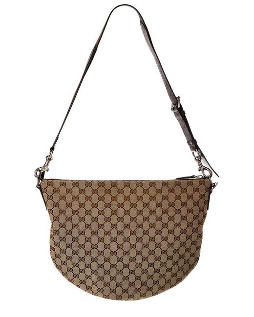 Gucci Brown B Medium Gg Canvas & Leather Shoulder Bag for men