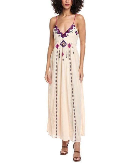 Ba&sh Natural Robe Poeme Maxi Dress