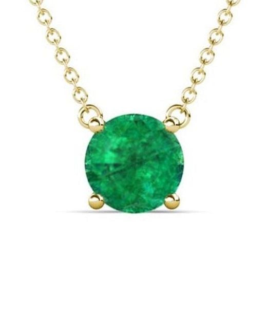 Forever Creations USA Inc. Green Signature Collection 14k 1.20 Ct. Tw. Emerald Pendant Necklace
